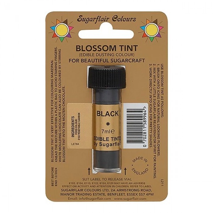 Sugarflair Pulverfarve sort