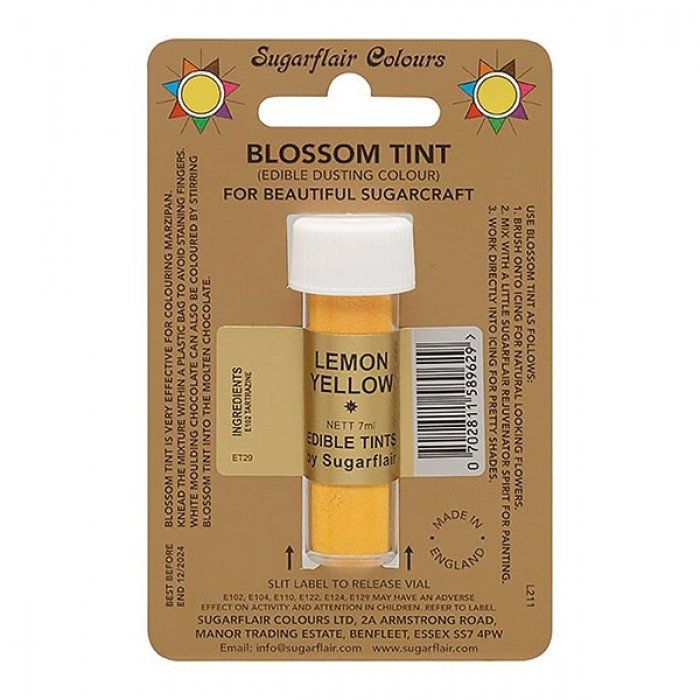 Sugarflair Lemon Yellow/Pulverfarve citrongul
