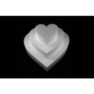 Styropor  dummy Hjerte 20 cm - 7cm høj