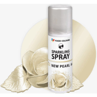 Colours - Metallic Sparkling Spray New Pearl 50ml/Metallisk perlehvid spray
